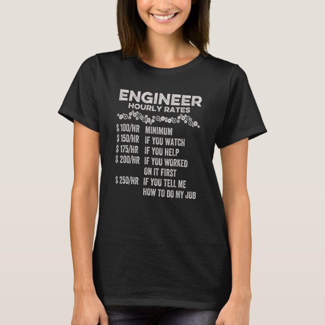 Teknikers timpris  Teknisk mekanisk humor T Shirt (Framsida)
