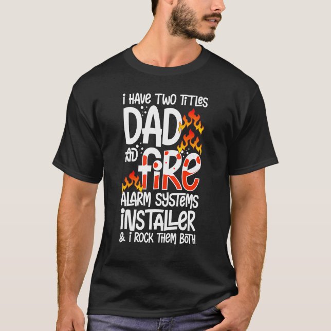 Teknikhus för manar brandlarmsystem t shirt (Framsida)
