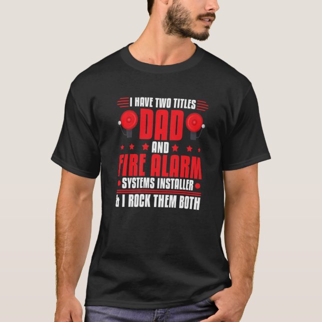 Teknikhus för manar brandlarmsystem t shirt (Framsida)