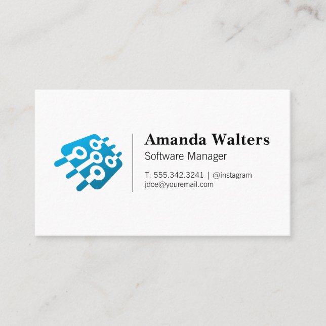 Teknikmikroprocessor | Softwarns maskinvara | Inge Visitkort (Framsida)