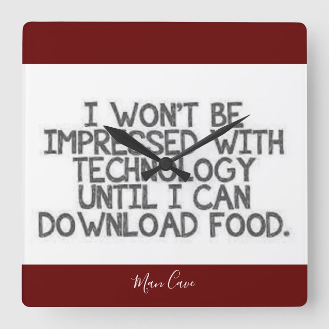 Tekniknedladdning Fyrkantig Klocka (Framsida)