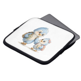 Teknikorganizeringsfodral med blåfågel-syskon laptop fodral