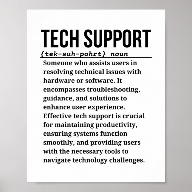 Tekniksupport Poster (Framsidan)