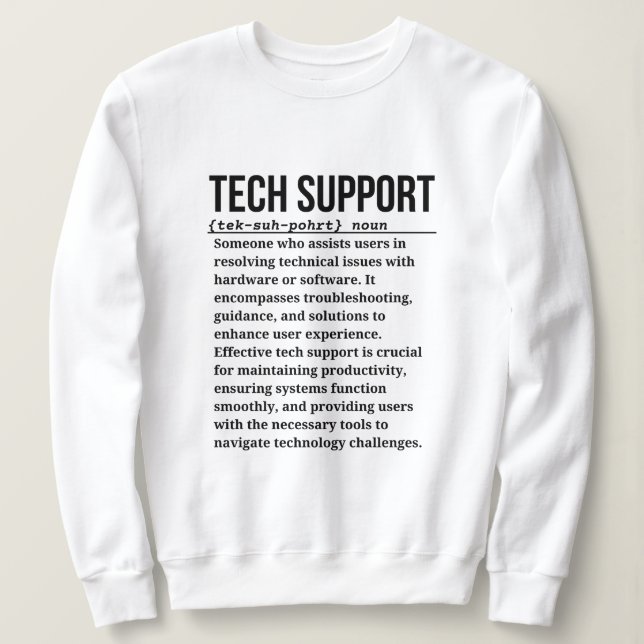 Tekniksupport T Shirt (Design framsida)