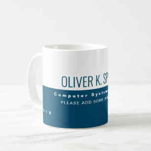 teknikyrket halvblått halvvitt kaffemugg