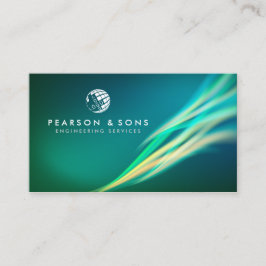 Teknisk Abstrakt - ljusflöde för Grönt Visitkort