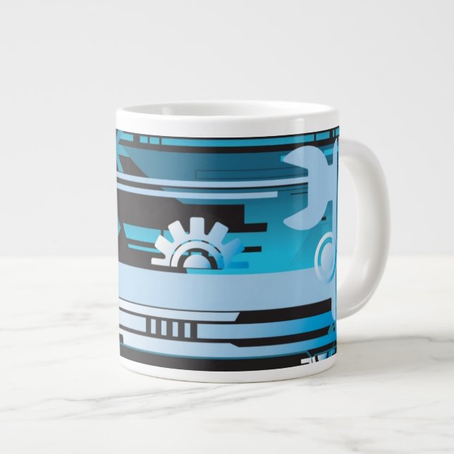 Teknisk bakgrund för raster 3 jumbo mugg (Framsida höger)