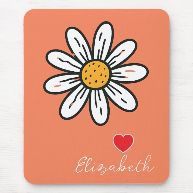 Teknisk Daisy Illustration Cute Retro Desk Accey Musmatta (Framsidan)