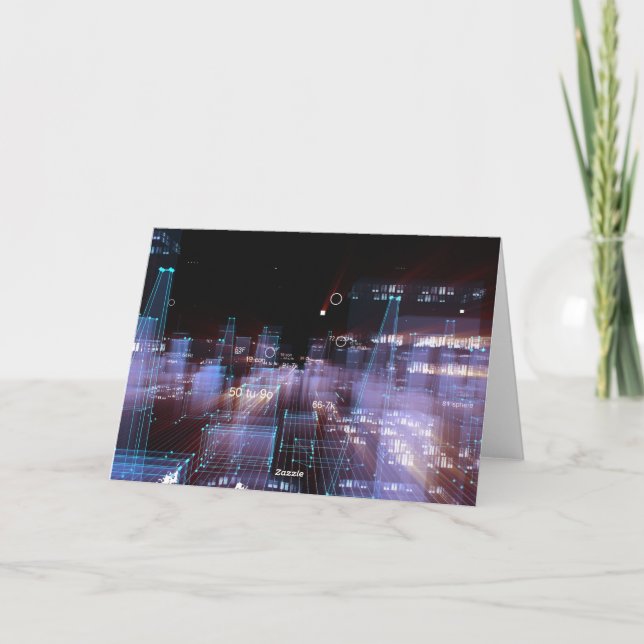 Teknisk digital stad helgkort (Baksida)