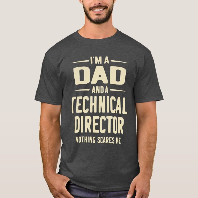 Teknisk direktör med yrkestiteln "Gift Funny Job T Shirt (Framsida)