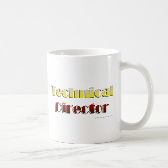 Teknisk direktör (text endast) kaffemugg (Höger)