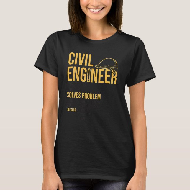 Teknisk föredragande för definition av civil Ingen T Shirt (Framsida)