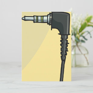 Teknisk gadgetillustration för TRRS Audio Jack Con Inbjudningar