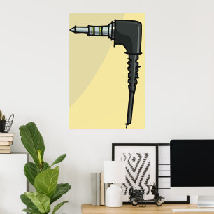 Teknisk gadgetillustration för TRRS Audio Jack Con Poster