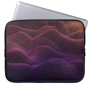 Teknisk geometri, svart bakgrund. 3d illustration laptop fodral