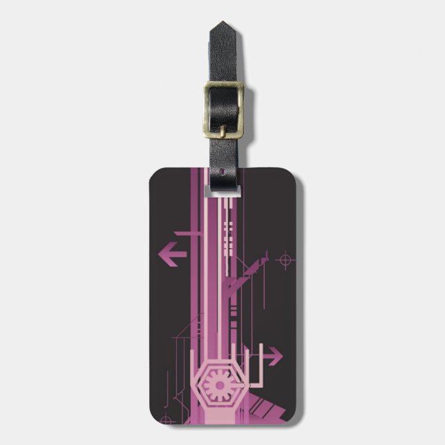 Teknisk halvton mönster bagagebricka (Vertikal Framsida)