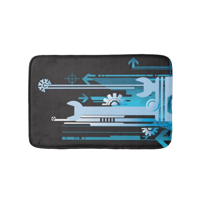 Teknisk halvtonbakgrund 3 badrumsmatta (Framsidan)