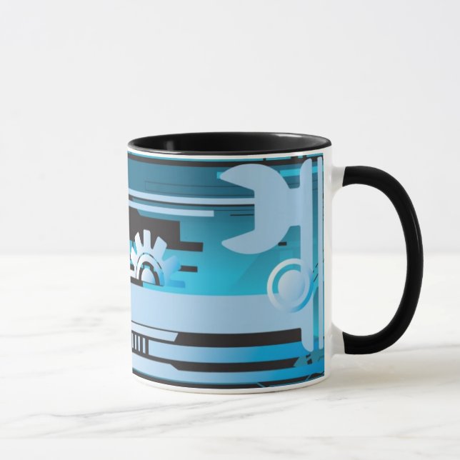 Teknisk halvtonbakgrund 3 mugg (Höger)