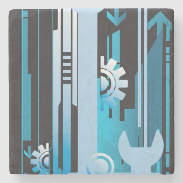 Teknisk halvtonbakgrund 3 stenunderlägg (Framsidan)