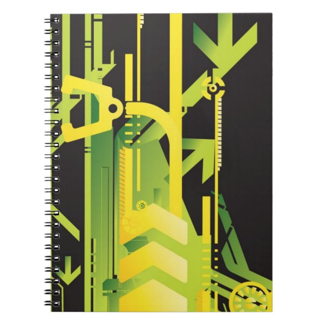 Teknisk halvtonbakgrund 4 anteckningsbok (Framsidan)