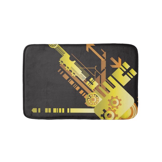 Teknisk halvtonbakgrund 5 badrumsmatta (Framsidan)