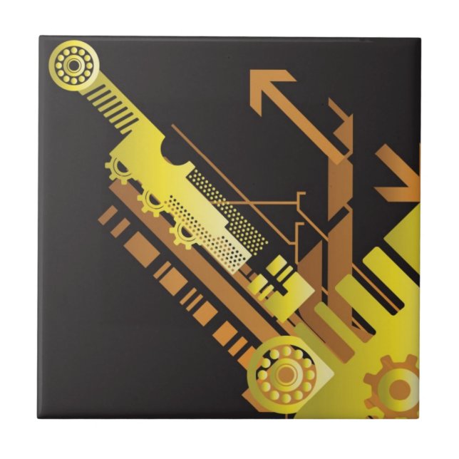 Teknisk halvtonbakgrund 5 kakelplatta (Framsidan)