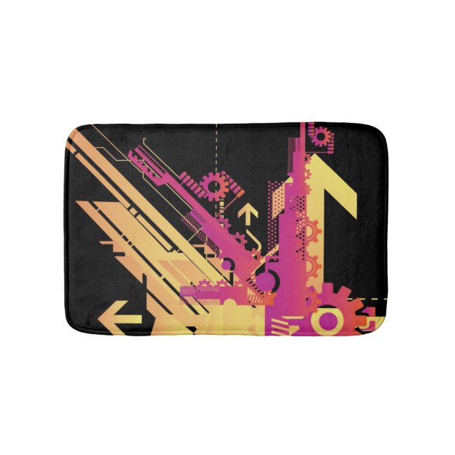 Teknisk halvtonbakgrund 7 badrumsmatta (Framsidan)