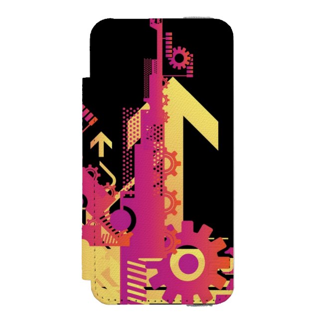 Teknisk halvtonbakgrund 7 incipio iPhone wallet skal (Folio Framsidan)