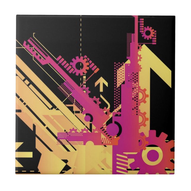 Teknisk halvtonbakgrund 7 kakelplatta (Framsidan)