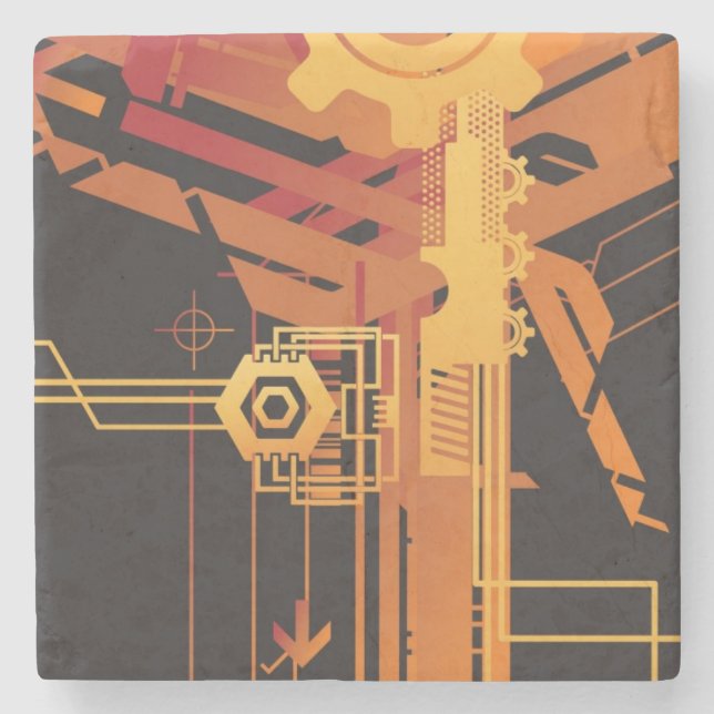 Teknisk halvtonbakgrund underlägg sten (Framsidan)