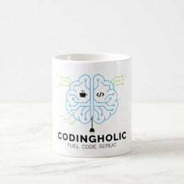 Teknisk hjärna-kodningsmugg för programmerare och kaffemugg
