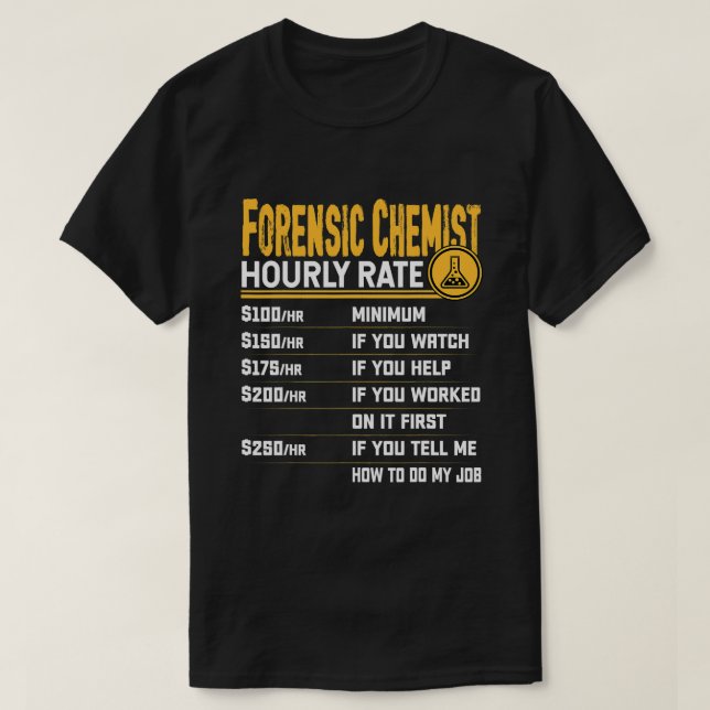 Teknisk kemist, timtaxa för nukleär kriminalteknik t shirt (Design framsida)