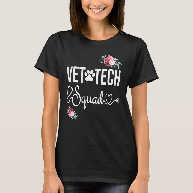 Teknisk kvadratveterinär T Shirt (Framsida)