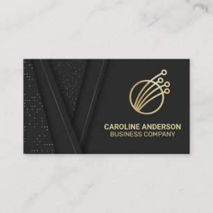 Teknisk Logotyp Black Luxury Guld Visitkort