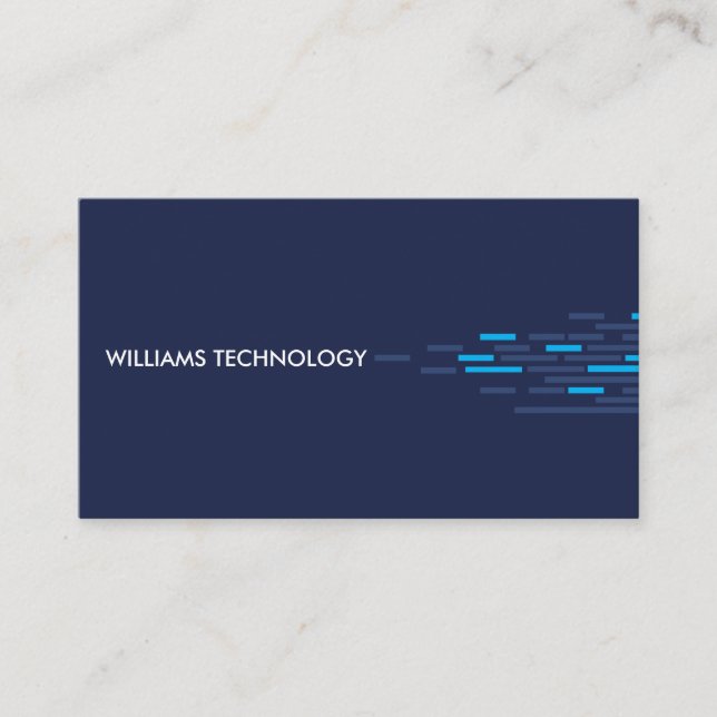 Teknisk Mönster i blått Visitkort (Framsida)