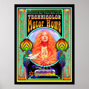 Teknisk motorbuss Poster design
