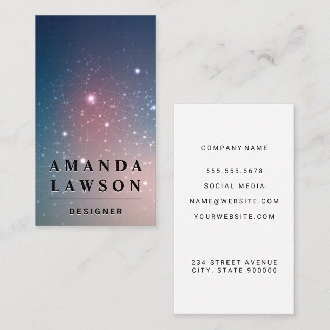 Teknisk nätverksbakgrund visitkort (Fram/baksida)