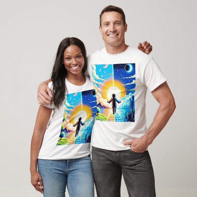 Teknisk och naturvetenskaplig harmoni - 8-bitars p t shirt (Unisex)