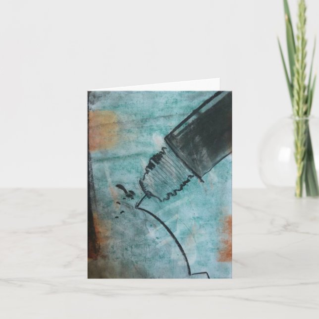 Teknisk penna, av Brad Hines, pastel Notecard Kort (Framsida)