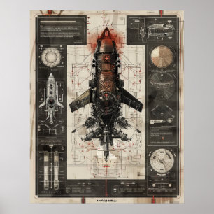 Teknisk Po för avancerade hyperreala infografiktes Poster