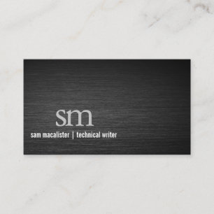 Teknisk skrivare Black Metall Monogram-dator Visitkort