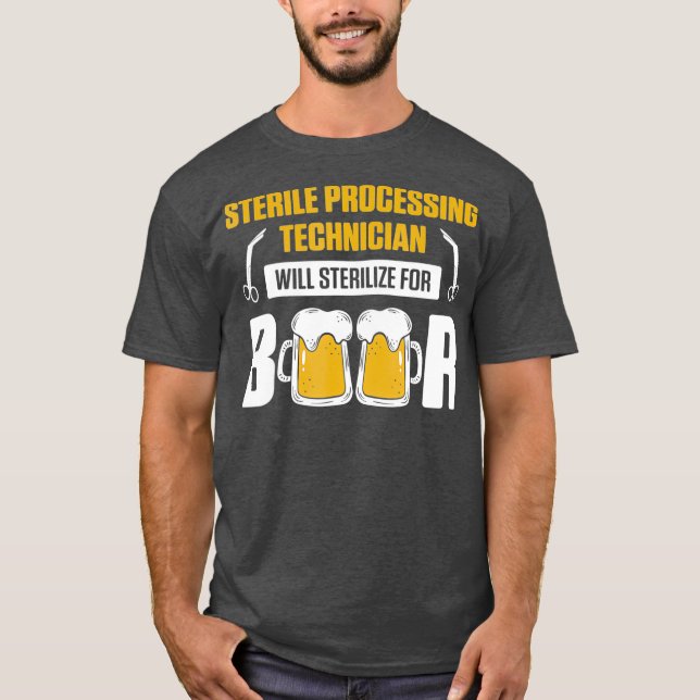 Teknisk sterilbearbetningsmetod för öl-funny t shirt (Framsida)