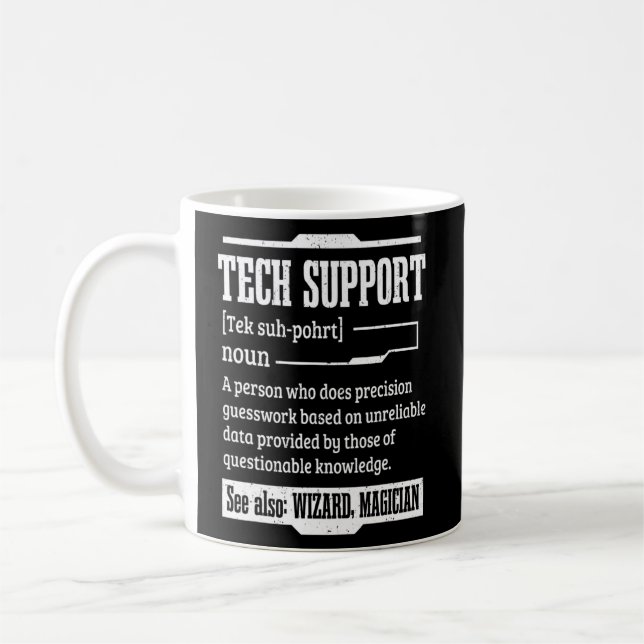 Teknisk support - definitionsdator för teknisk sup kaffemugg (Vänster)