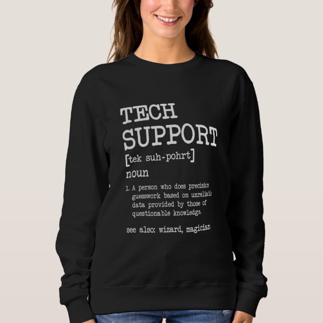 Teknisk support - definitionsdator för teknisk sup t shirt (Framsida)