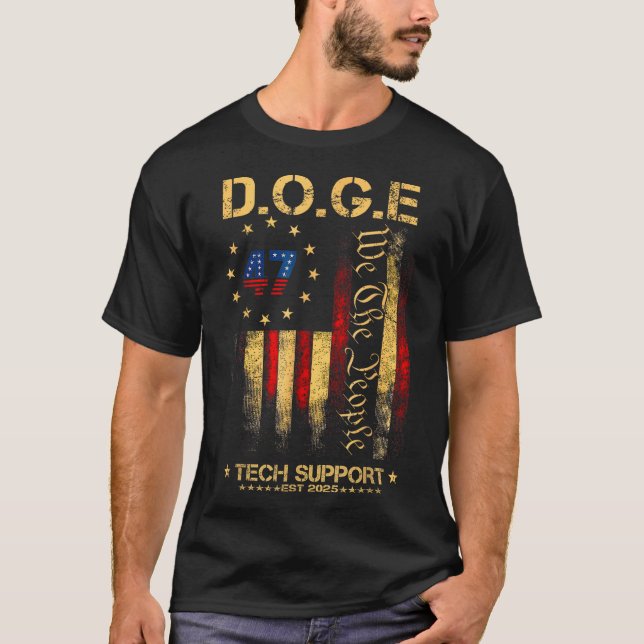 Teknisk support Elon Doge T Shirt (Framsida)