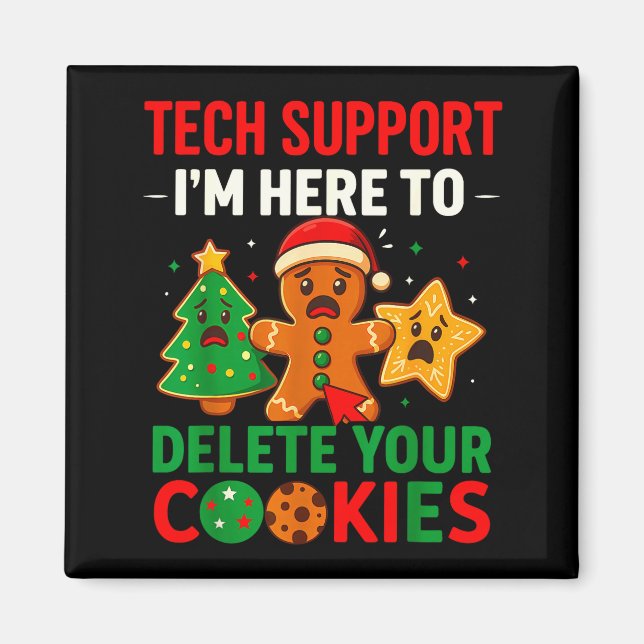 Teknisk support här för att ta bort julcookies män magnet (Framsidan)