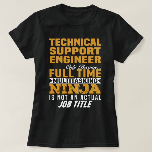 Teknisk support Ingenjör T Shirt (Design framsida)