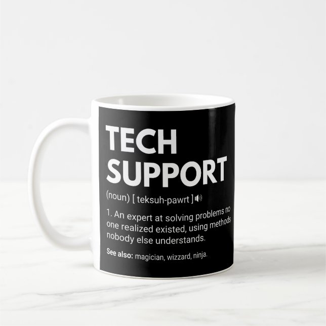 Teknisk support - praktisk arbetsdefinition kaffemugg (Vänster)