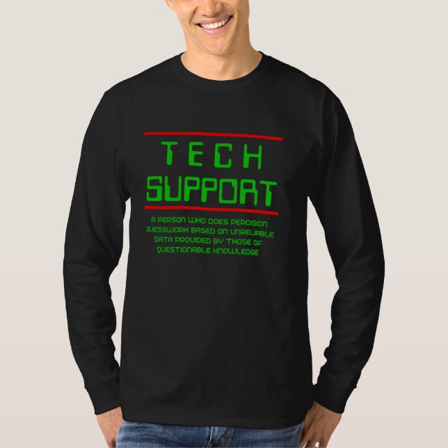 Teknisk support skämt sarkastisk definition t shirt (Framsida)