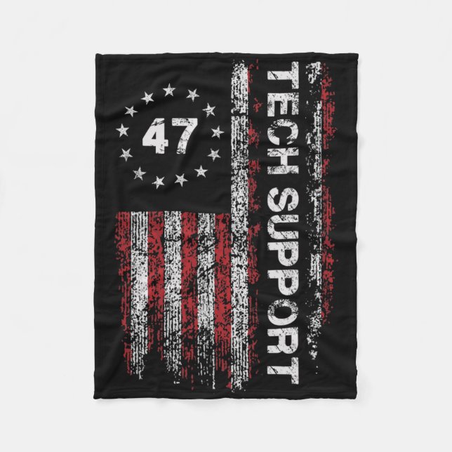 Teknisk Support USA Flagga Vita Huset Teknisk Supp Fleecefilt (Framsidan)